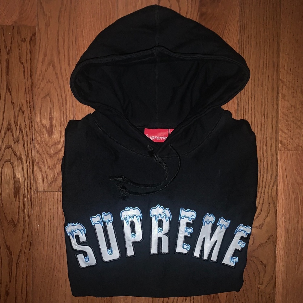 Supreme Icy Arc Hooded Sweatshirt Black